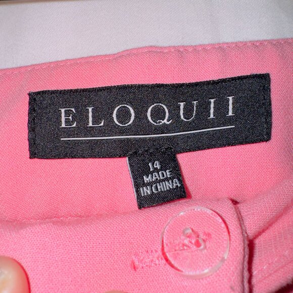 Eloquii Pink Women's Wide-Leg Trousers - Picture 2 of 6